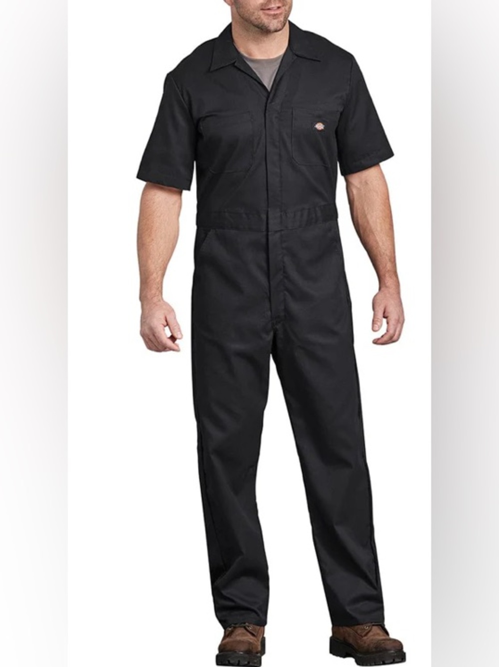 Dickies Black Short-Sleeve Utility Coverall